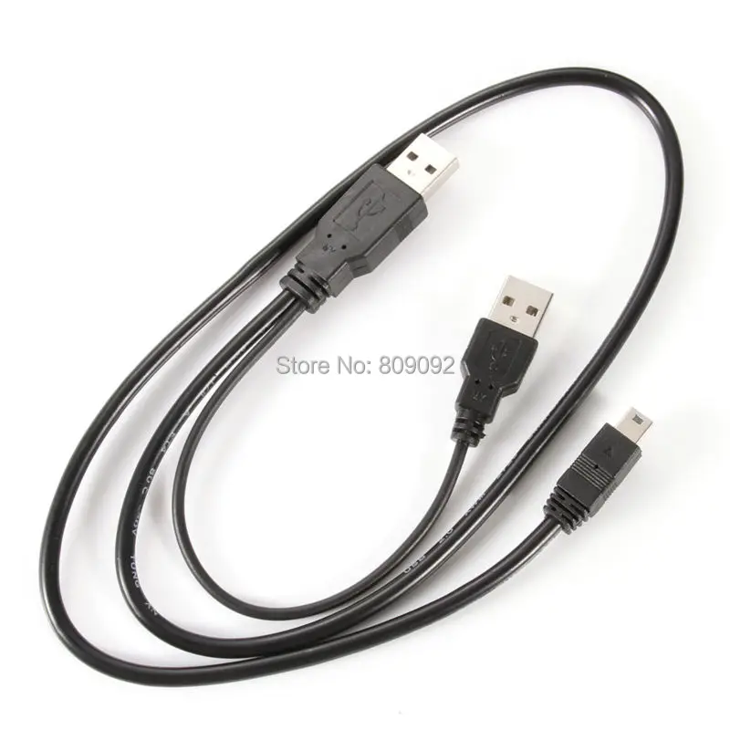 Кабель питания со штекером USB на штекер + 5 контактный кабель хоста OTG Mini для