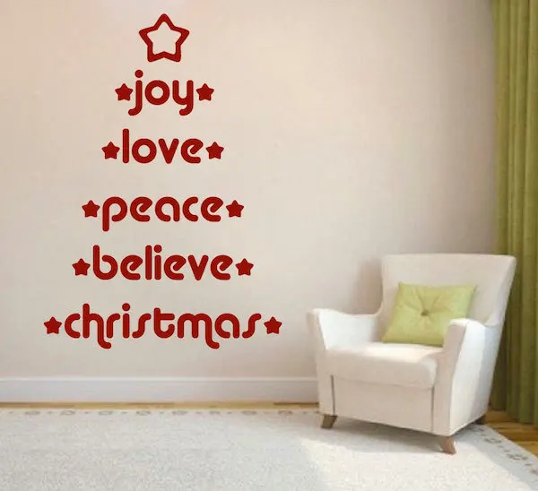 

Removable Christmas Tree Wall Deca Removable HolidAY Quotes Decal Home Decoration DIY Holiday Season Wall Sticker DIY WY-31