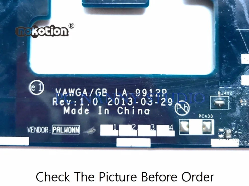 PCNANNY для ноутбука Lenovo G505 материнская плата VAWGA GB LA 9912P DDR3 E1 процессор