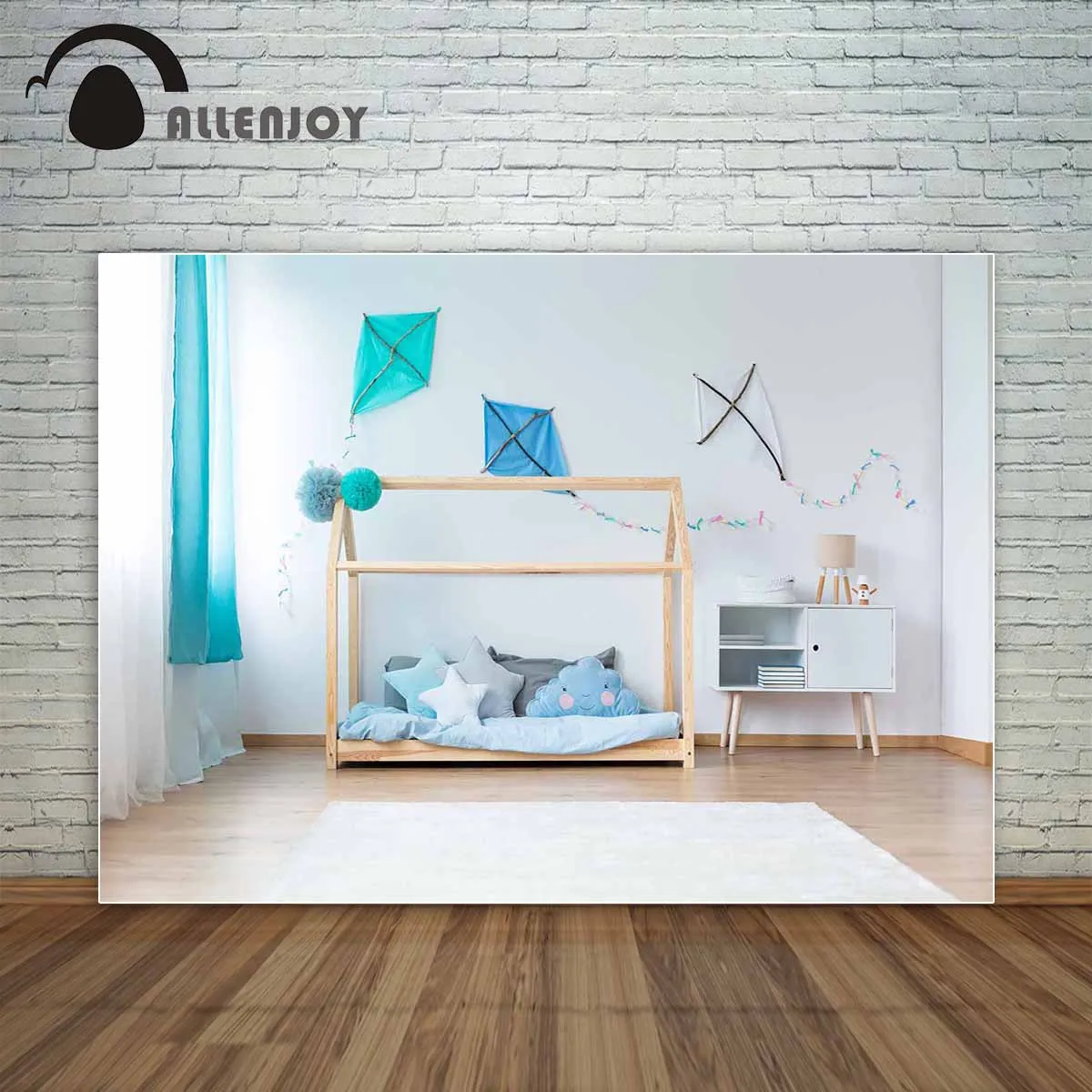 Allenjoy виниловый материал для фотосъемки мальчиков спальни сделай сам белые