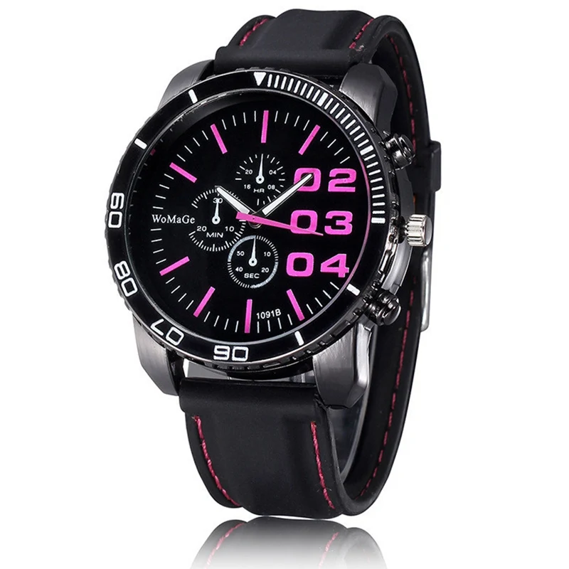 

Montre Homme 2022 Men's Watch Sports Quartz Clock Large Dial Silicone Waterproof Black Watch Gift Zegarek Meski Reloj Mujer
