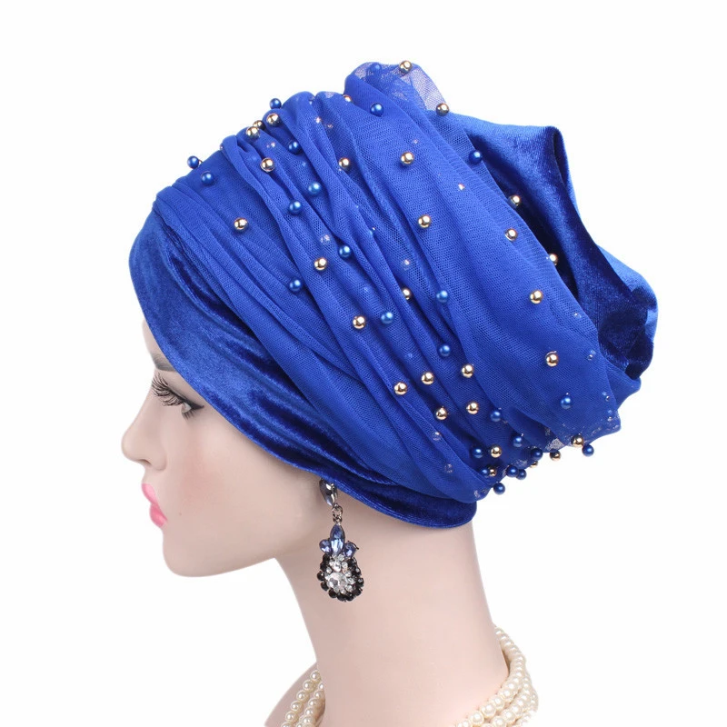 LaMaxPa модный хиджаб для женщин бархатный головной шарф с акриловая жемчужина Femme элегантный Hijabs Mujer головной платок шарфы женская голова шарф
