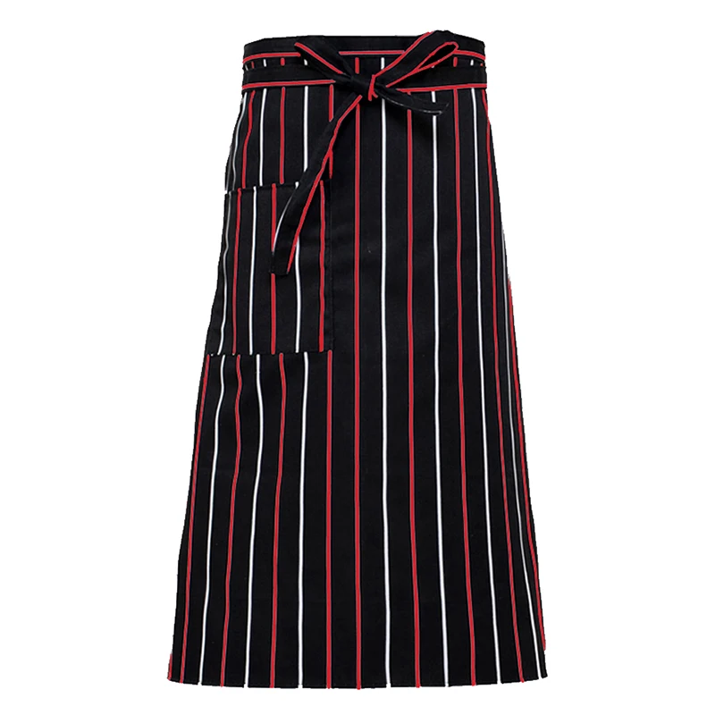 

New Striped Print Chef Aprons with Pockets Sleeveless Adult Men Women Apron Kitchen Cooking Tools Plaid Polyester Bibs Wholesale