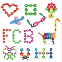 10pcslots snowflake multicolor building blocks toy brick snow diy block assembling early educational learning toy l 4 30 28cm