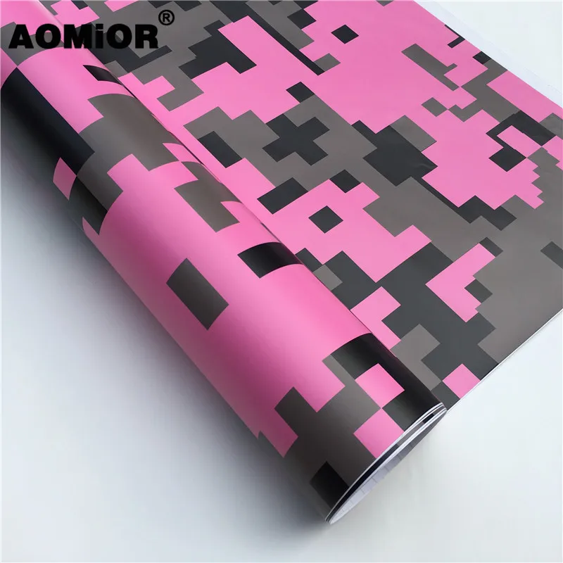 Pink Digital Camo HD цифровая камуфляжная виниловая автомобильная пленка ping Camo Виниловая пленка для автомобиля Наклейка консоль компьютер Ноутбук кожа мотоцикл - Название цвета: Pink Digital Camo
