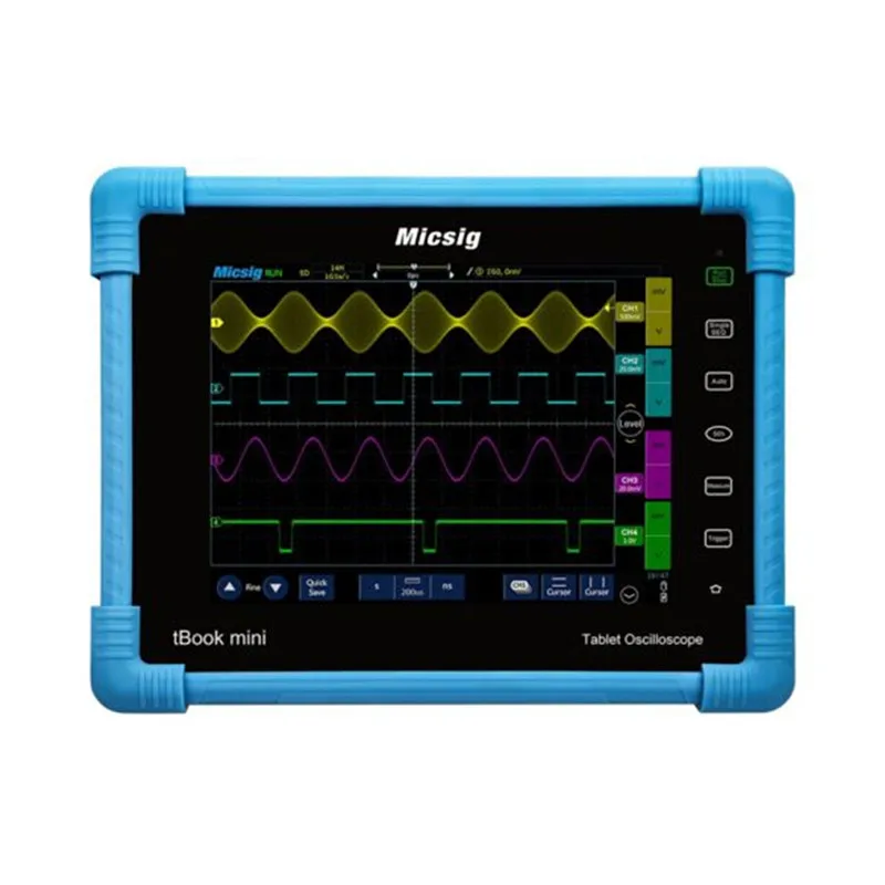 Micsig цифровой планшетный Осциллограф портативный сенсорный Scopemeter 70 МГц 4CH 14 Mpts