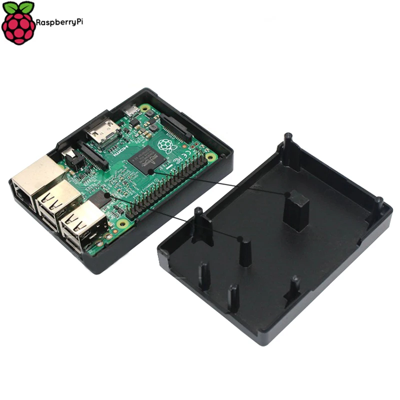 Черный алюминиевый чехол для Raspberry Pi 3 металлический корпус совместимый с RPI 2 Model B