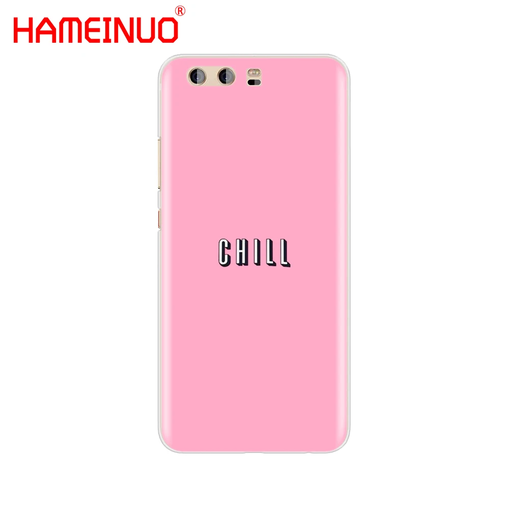 Однотонный розовый чехол HAMEINUO с принтом для девушек телефона huawei Ascend P7 P8 P9 P10 P20 lite