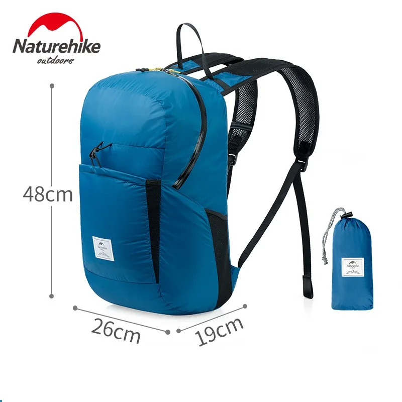 Нейлоновый водонепроницаемый рюкзак Naturehike 30D ультралегкий складной ранец на