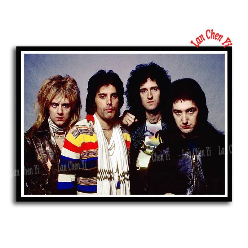 Queen Rock band бумажные плакаты с покрытием, домашний Декор, живопись, настенные Стикеры, бумажные плакаты 42*30 см - Цвет: Оранжевый