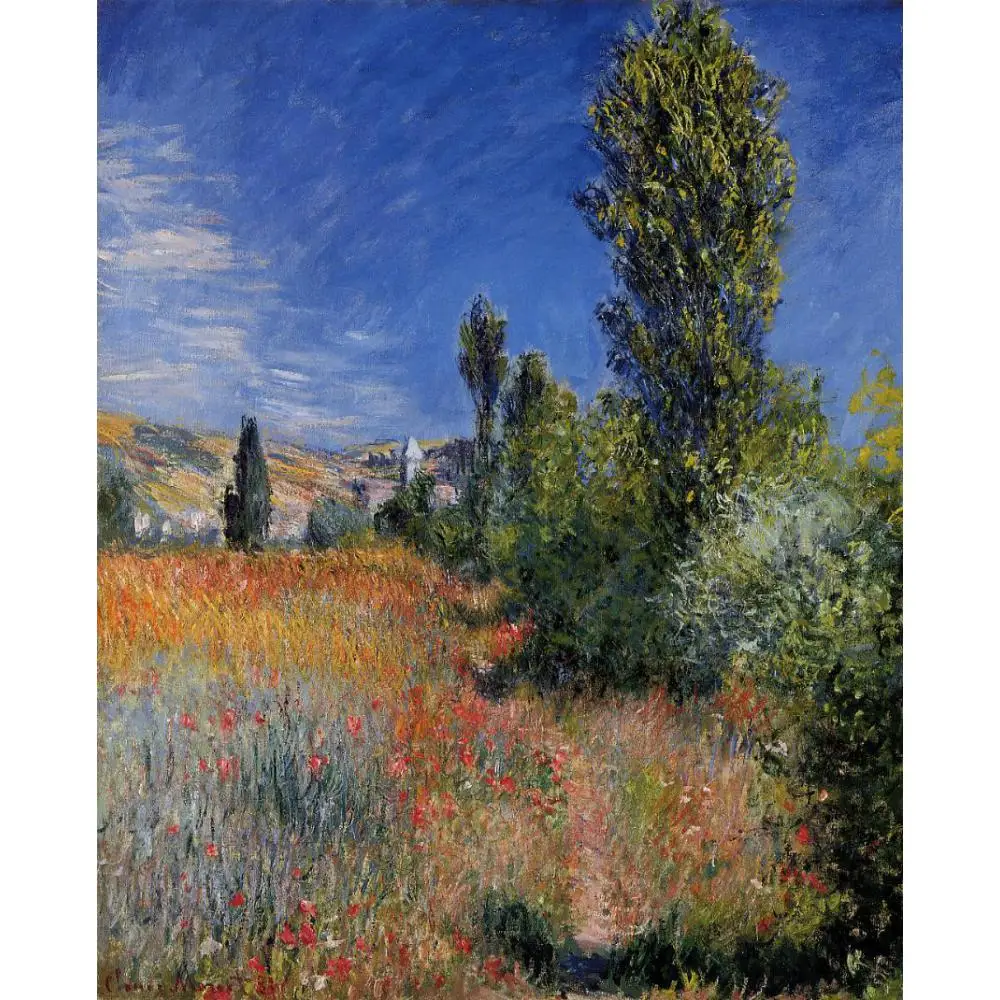 

High Quality Claude Monet Modern Art Landscape on Saint Martin Photo Convert to Oil Paintings Reproduction Hand Painted for Home