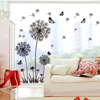 diy larde dandelion wall stickers family tree wall poster home decoration decor flower wall art decals glass decals