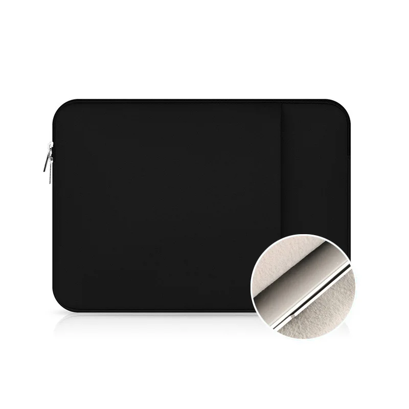 Black velvet Upgrade Обновленный чехол для ноутбука 12 13 14 15,6 дюймов для Macbook Air Pro с мягкой плюшевой подкладкой, водонепроницаемая сумка на молнии для ноутбука - Цвет: Black velvet Upgrade