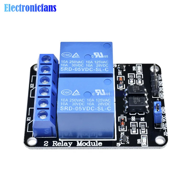 Двухканальный релейный модуль 5 В двухканальный для Arduino ARM PIC AVR|relay module|module 5vmodule