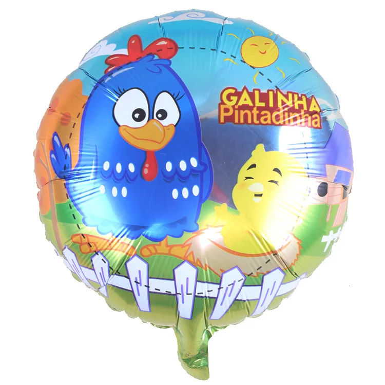 KUWANLE 30pcs/lot 45*45cm Cartoon Chicken Balloon Foil Helium Balloons Party Supplies Globos Galinha Pintadinha Mylar Ballon | Дом и сад
