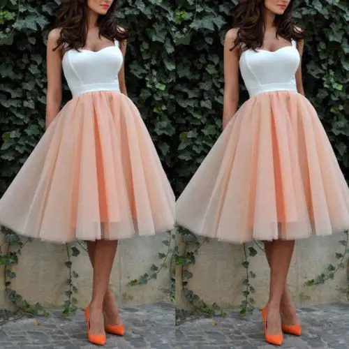 Fashion Women Lace Party Lady Summer Knee-Length Beach Sundress Ball Gown Dress | Женская одежда