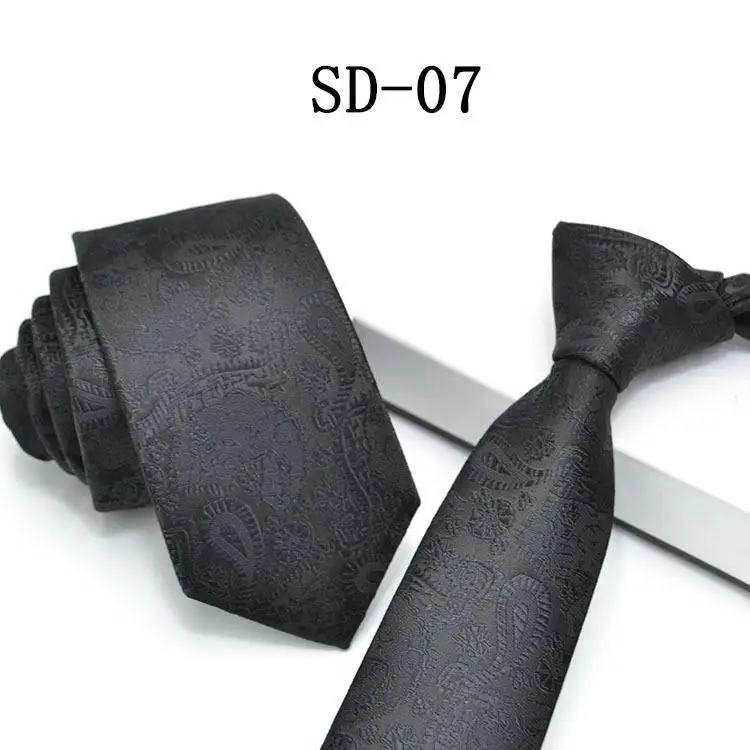 1200 иглы 6 см мужские Галстуки Новые мужские модные однотонные Галстуки Corbatas Gravata жаккардовый тонкий галстук бизнес синий галстук для мужчин галстук - Цвет: 7