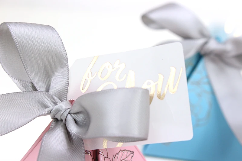 AVEBIEN Baby Shower треугольная пирамида конфеты коробка со свадебными сувенирами и подарками коробки Свадебные украшения конфеты сумки для гостей 50 шт