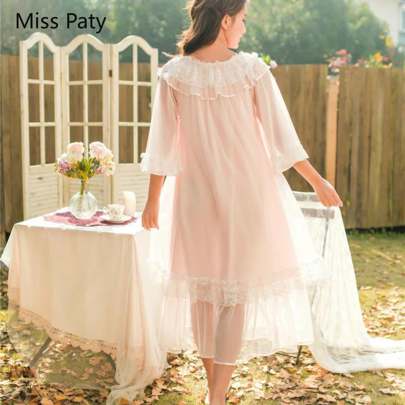 Женская рубашка Милая Ночная одежда принцессы спальное платье для сна длинная