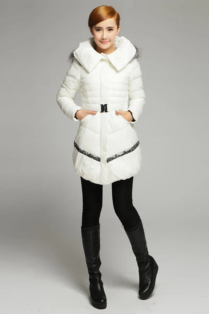 Free Shipping Brand Womens Winter Jackets With Fur Women Down Fashion Long Slim Style Plus Size | Женская одежда