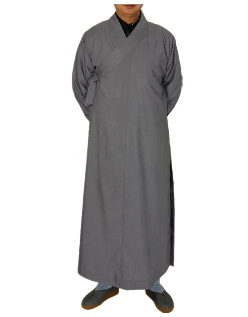 

Традиционное китайское длинное платье Shagnhai Story для мужчин, дужка шаолина, дзен, буддийская медитация, костюм монаха, костюм кунг-фу