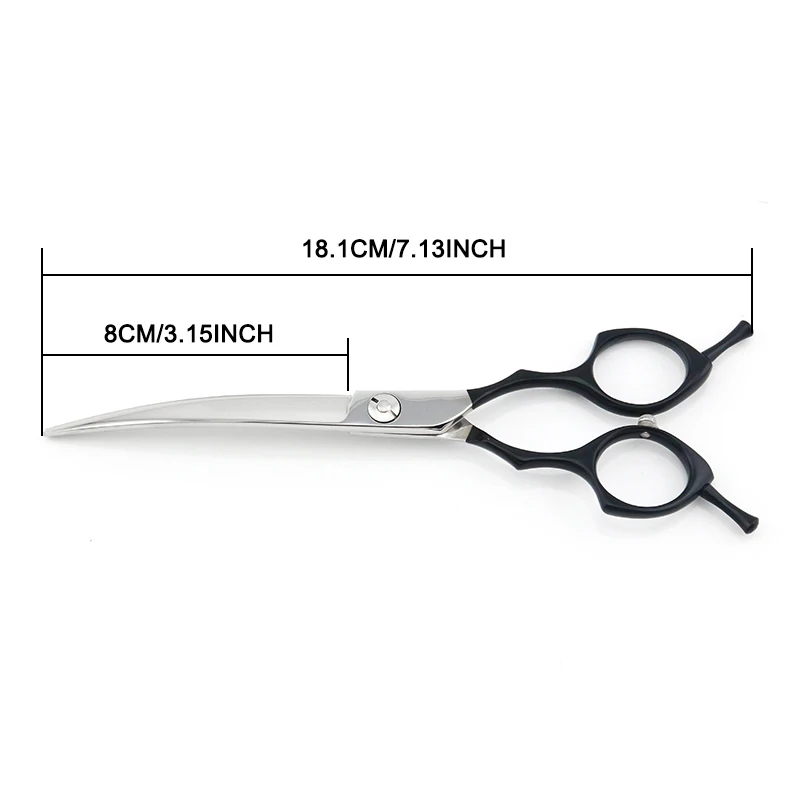 Профессиональные ножницы для груминга собак 6 5 дюйма изогнутые фиолетовый