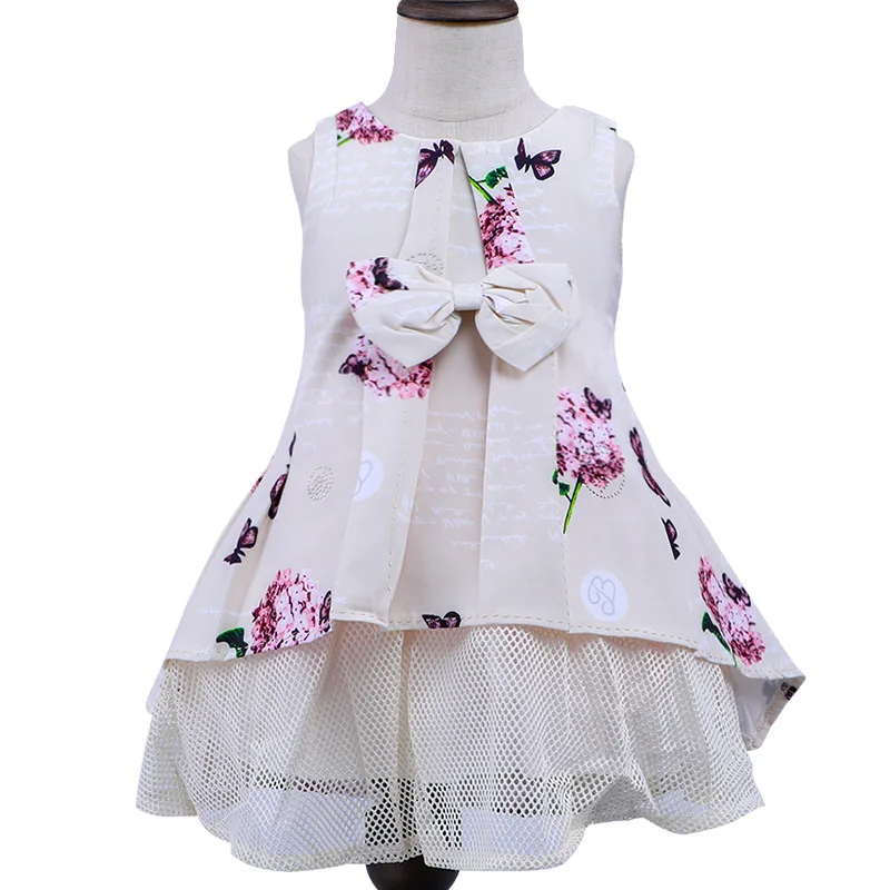 

Princess Dress Suit 2018 Summer Sleeveless Dresses for Girls Vestido for Kids Wedding and Birthday Party Dresses