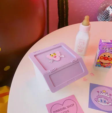 11 1 шт. Kawaii Сейлор Мун кошка крылья звезда Розовая пантера квадратная коробка для хранения канцелярских принадлежностей клип Ювелирные изделия пластиковый чехол держатель для карт - Цвет: 11