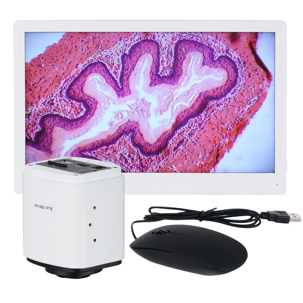 AmScope HD1080 HDM 1080p 60fps HDMI микроскоп камера + HD монитор|Микроскопы| |