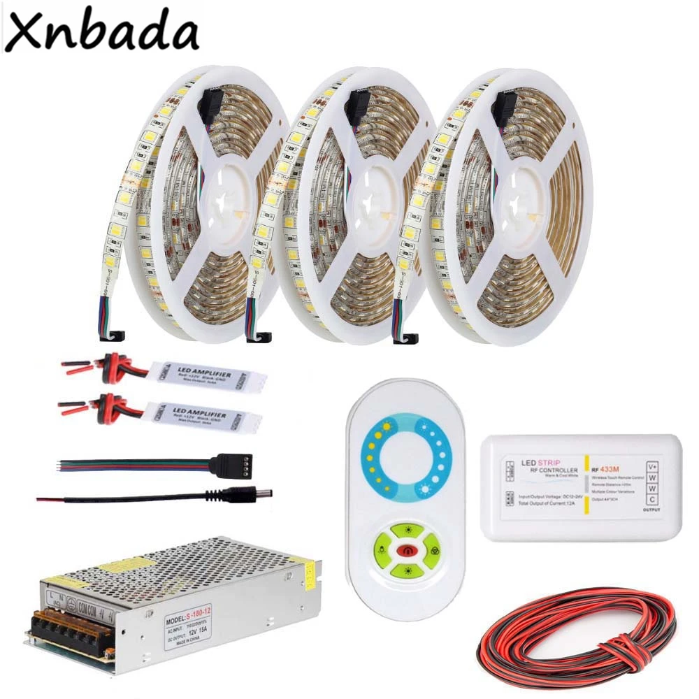 Светодиодная лента 5050SMD цветной температурный гибкий свет CT RF светодиодный