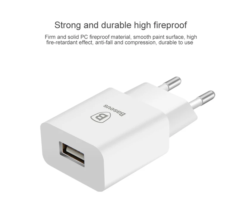 Baseus 5 в 2.1A ЕС вилка мини USB зарядное устройство для samsung Xiaomi Мобильный телефон зарядное устройство адаптер дорожное настенное зарядное устройство для iPhone зарядное устройство