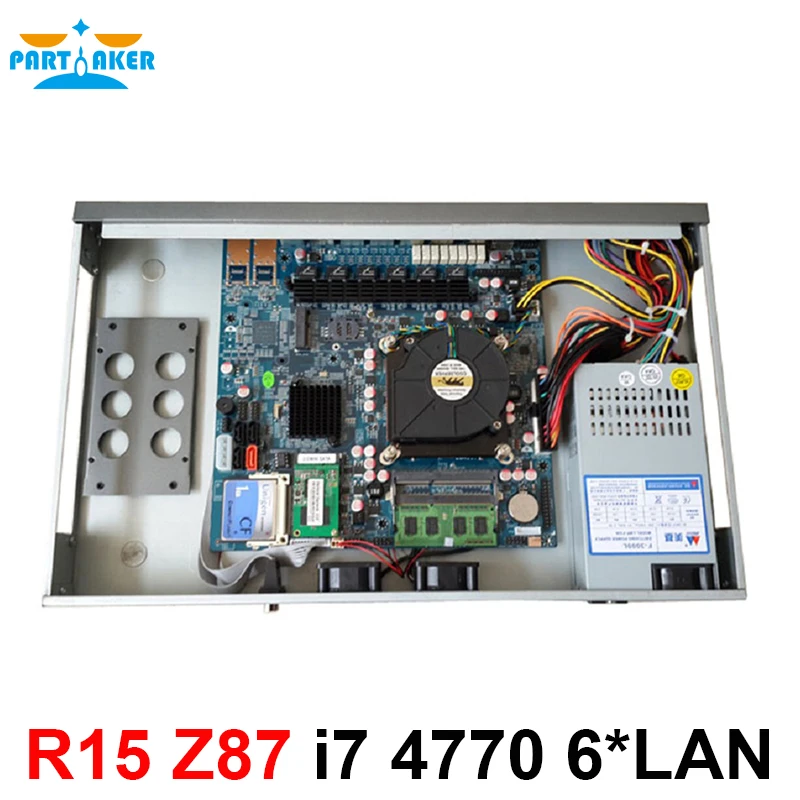 Настольный сервер 1U брандмауэр pfsense роутер с 6 гигабитными LAN Intel Quad Core i7 4770 3 9 ГГц