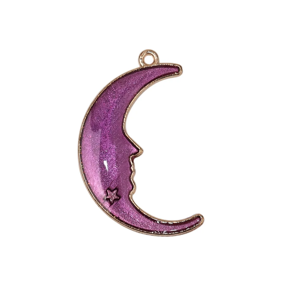 DoreenBeads цинковый сплав галактика Подвески половина Луны красочная Звезда Эмаль