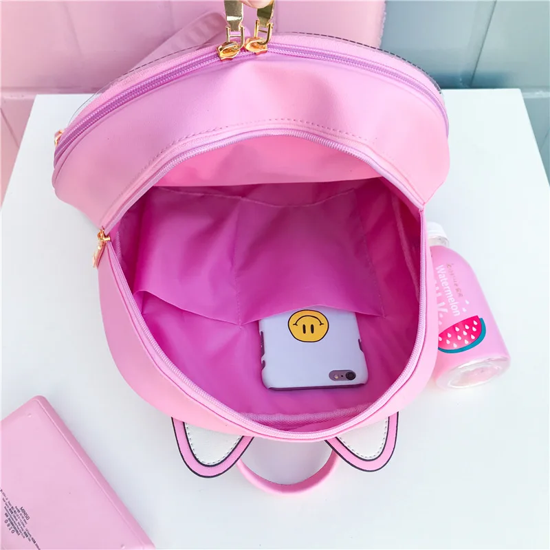 Оптовая продажа 10 шт./лот яркие прозрачные рюкзаки с кошачьими ушками сумка на