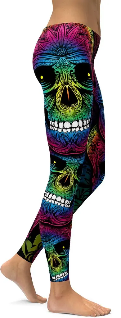 

2019 Hot sale High Waist pants Fashion Women 3D print skull pattern match Sexy comfortable fitness silm wholesale Free ship