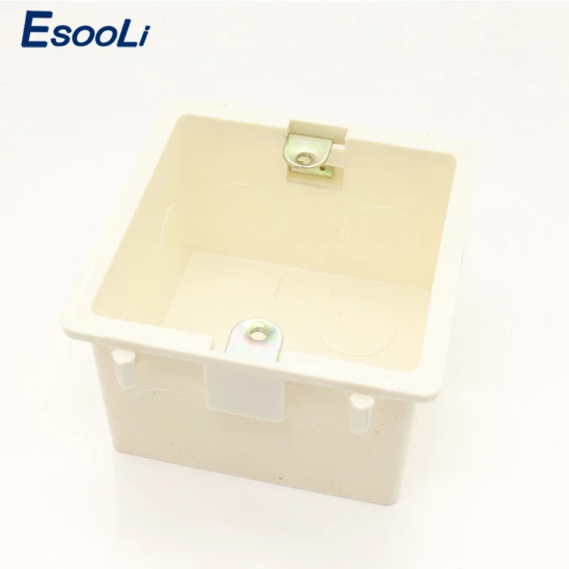 Esooli 16A стандарт ЕС настенная розетка Роскошная мощность из магазина производителя, из нержавеющей стали Матовая серебристая панель электрическая вилка AC 110~ 250 В - Тип: Mount Box