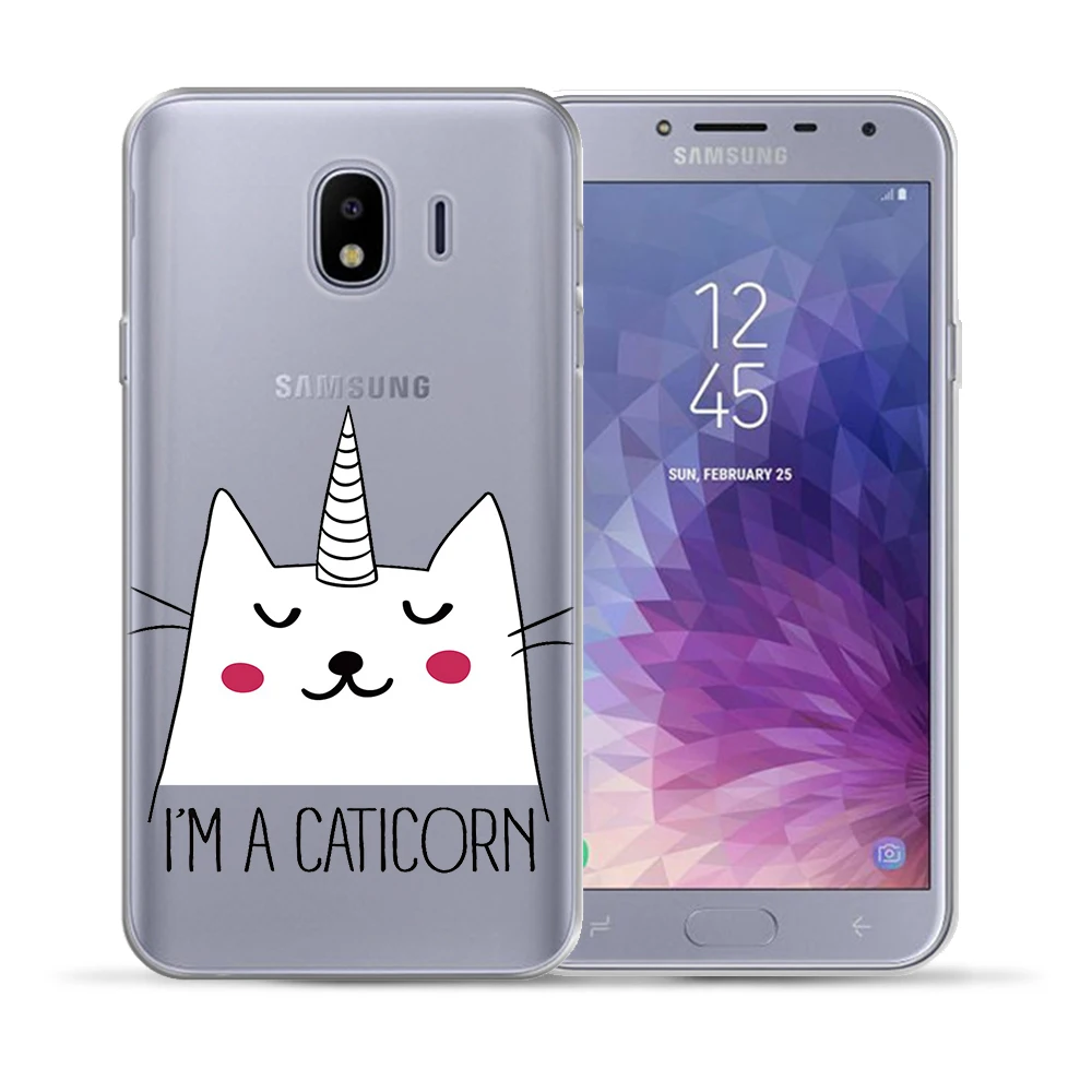Бегемот Единорог Лошадь чехол для Samsung Galaxy J3 J5 J7 2016 2017 J2 Pro Prime J4 J6 J8 2018 Note 4 5 8 9 M10 M20