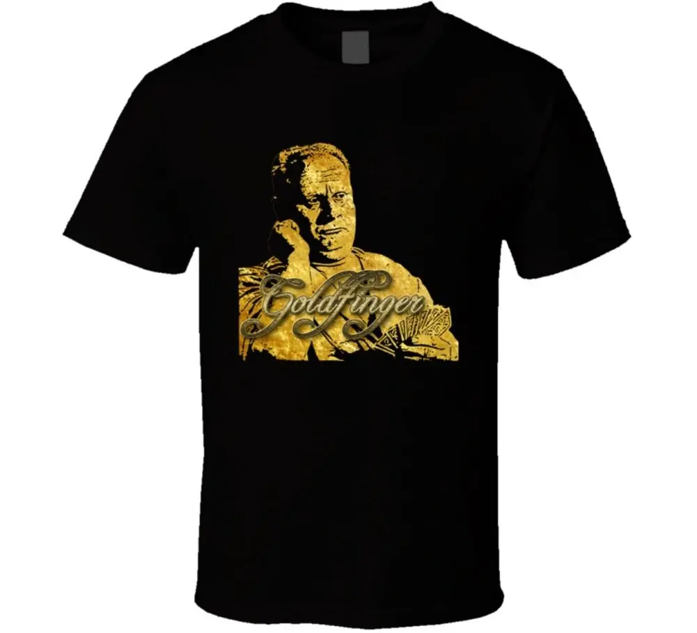 Auric Goldfinger 007 James Bond Villian футболка|Мужские футболки| |