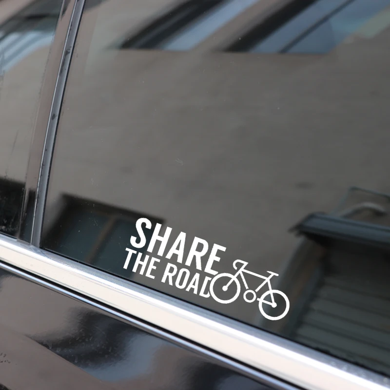 YJZT 16 см * 5 интересный SHARE THE ROAD Черный Серебристый виниловый стикер для автомобиля