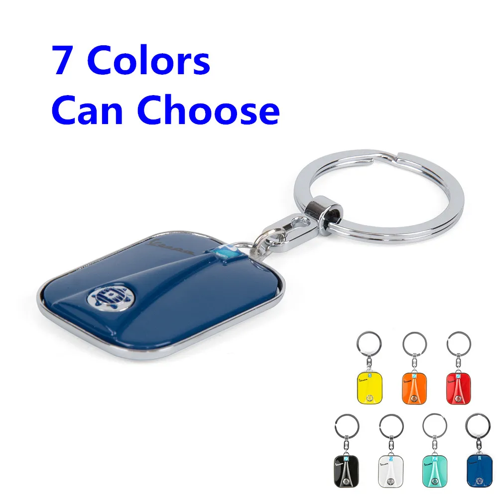 

7 Colors Stainless Steel Keychain Key ring Keyrings With Box For Piaggio VESPA GTS GTV LX PX LT Sprint Primavera GTS300 150 250
