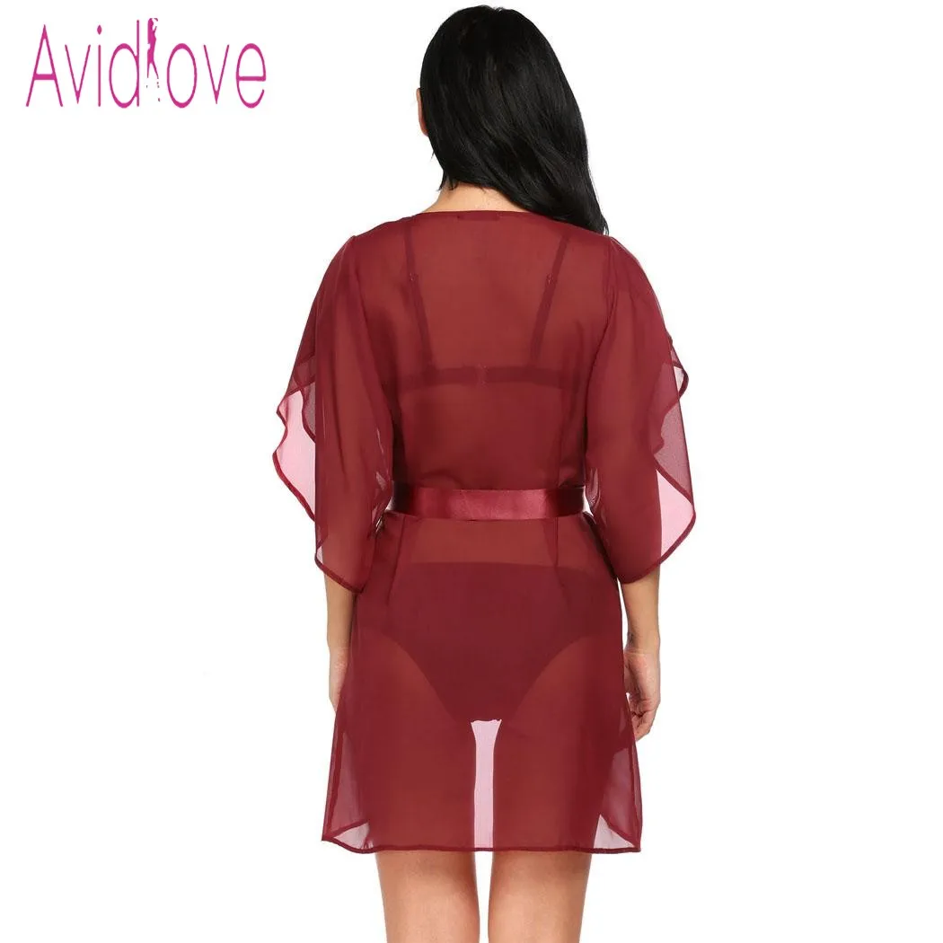 Avidlove кружевной халат с лепестками женское нижнее белье сексуальная эротическая