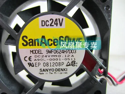 Оригинальный вентилятор охлаждения Fanuc Sanyo 9WF0624H7D03 6015 24V0.12A A90L 0001 0511|24v cooling fan|fan
