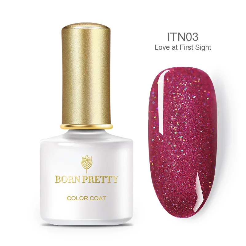 BORN PRETTY 6 мл голографический Блеск Гель-лак Bling Laser Soak Off UV Гель-лак для нейл-арта дизайн - Цвет: BP-ITN03