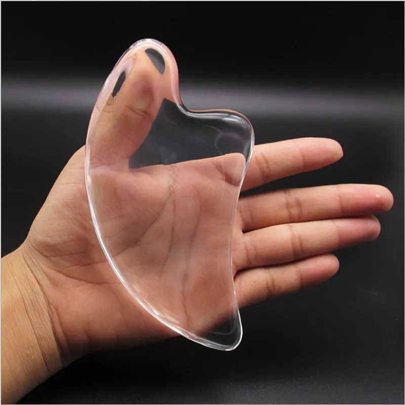 

Transparent natural resin crystal scraper face-lifting detox body facial massage board scraper massage relax
