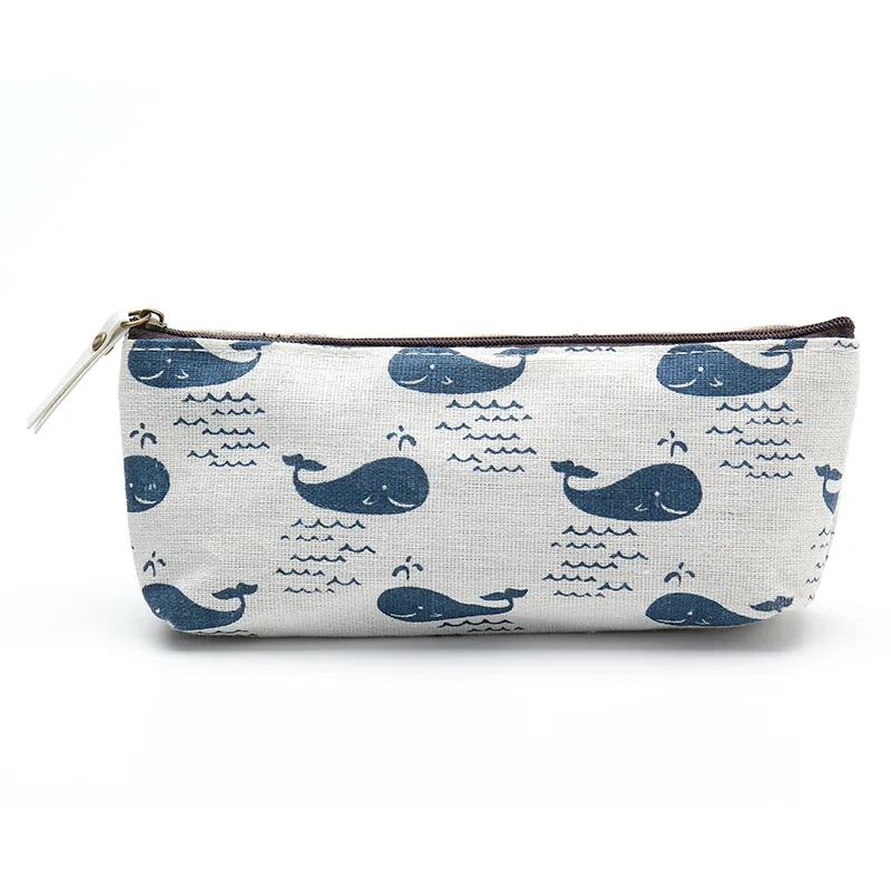 5 Kawaii животные, лаконичный стиль, сетка, полосы, холст, пенал для карандашей, коробка для ручек, канцелярские принадлежности, чехол для карандашей, школьный подарок, канцелярские принадлежности - Цвет: 5