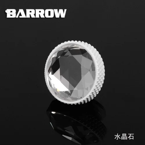 Transparent Crystal Курган кулер для воды стоп Установка красочное украшение из драгоценных камней водяное охлаждение ручной поворотный радиатор гаджет - Цвет лезвия: Transparent Crystal