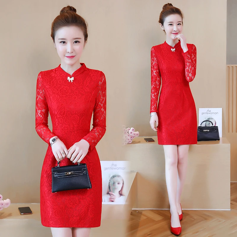 Осень зима плюс Размеры черный пикантные Клубные кружевные платья 2018 корейский