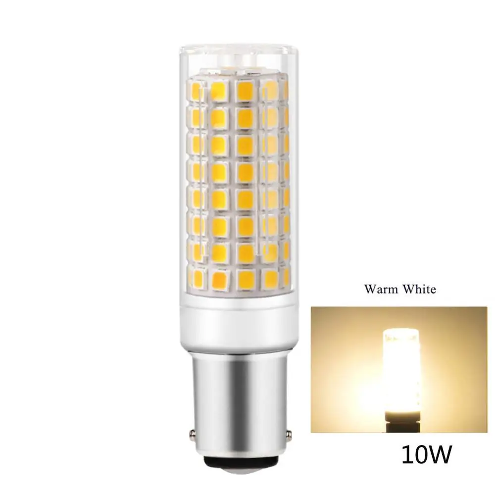 BA15D Warm White Мини затемнения керамические светодиоды лампы G9 E11 E12 E14 BA15D E17 10 Вт AC 110 В США стандартная лампочка заменить галогенные для люстры - Испускаемый цвет: BA15D Warm White