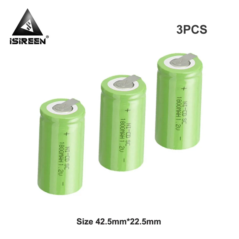 DIY 7 2 V 9 6 12V 18V 14 4 аккумуляторные батареи 1800mAh 1 SC Ni CD аккумуляторы Cell Subc аккумулятор