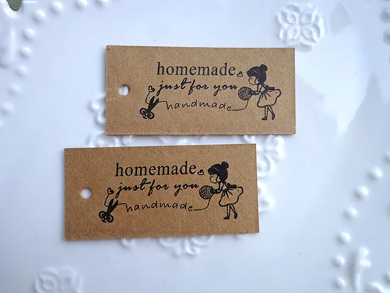Новинка 100 шт./компл. коричневые бирки из крафт-бумаги ярлык для багажа свадебных